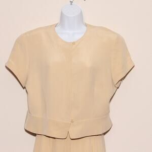 Vintage Silk Peplum waist top Size 14P Jones New York